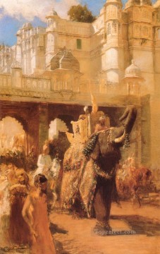  Egyptian Canvas - A Royal Procession Persian Egyptian Indian Edwin Lord Weeks